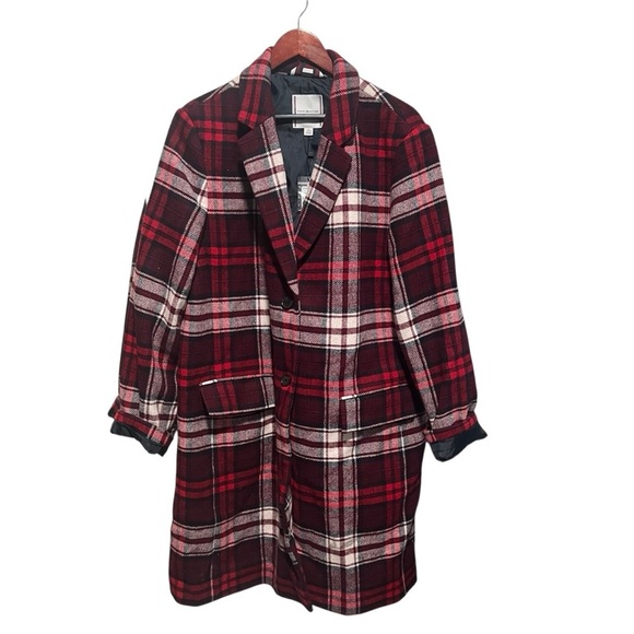 Tommy Hilfiger Wool Blend Coat, New with Tags, Check Wool Blend, Size XXL - Picture 2 of 7